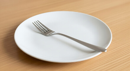 Fork Resting on a Plate A Culinary Still Life Composition