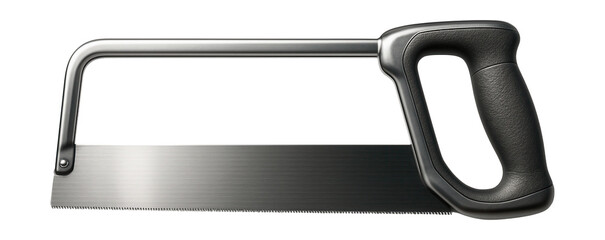 Adjustable 18-inch saw with cushioned handle for precise metalworking cuts.