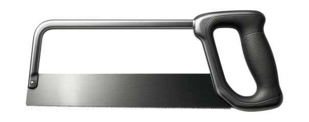 Adjustable 18-inch saw with cushioned handle for precise metalworking cuts.