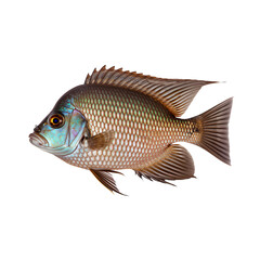 Fototapeta premium Colorful Freshwater Fish Swimming in a Clear Aquatic Environment During Daylight Hours