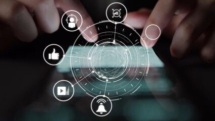 Content marketing interface with data dashboards, analytics charts, and content tools. Marketing success comes from content performance, content planning, and marketing optimization. Funnel