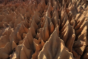 Obraz premium Lopburi Grand Canyon, formed by water erosion and soil collapse cause a strange landscape. Ban Panead ,Khok Samrong ,Lopburi province. THAILAND