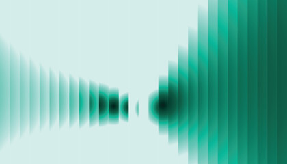 Abstract teal gradient wave background with dynamic geometric lines and smooth radial light effect