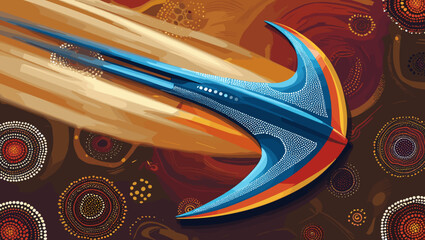 Futuristic spaceship in motion with abstract colorful background