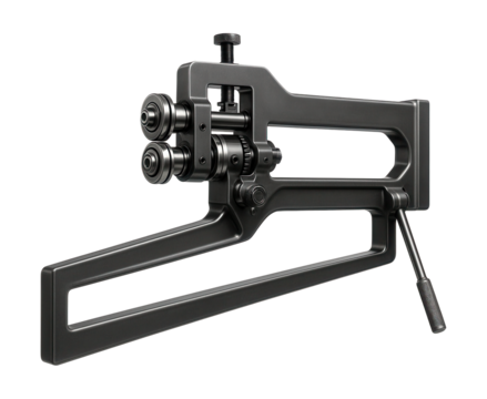 High-clearance bead roller with extended arms for deep panel custom car fabrication.