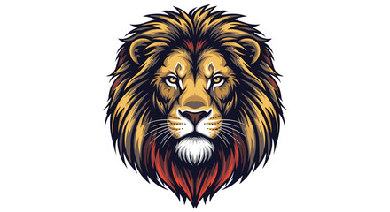 Majestic Lion Head Roaring with Power and Courage, Displaying Strength and Leadership in the Wild, Conceptual Mascot Design for Business or Sports Branding, Illustration with Golden Mane, Dark Accents