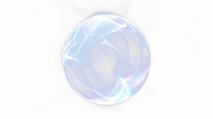 PNG of Blue and White Transparent Orb Design on transparent background