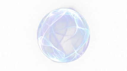 PNG illustration of a transparent orb with abstract overlay on transparent background