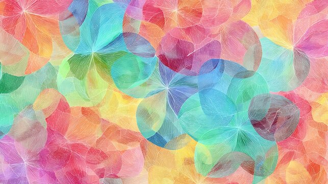 Vibrant abstract textured background with a kaleidoscope of pastel and bright colors
