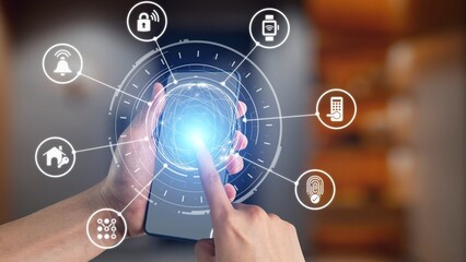 Home security icons show smart home, surveillance, and safety devices. Home security ensures monitoring, home security protection, and smart access. Gist