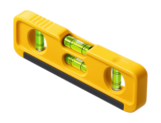 Magnetic torpedo level with a grooved edge for aligning pipes and bricks.
