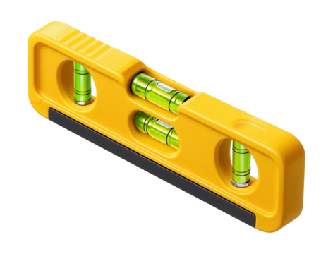 Magnetic torpedo level with a grooved edge for aligning pipes and bricks.