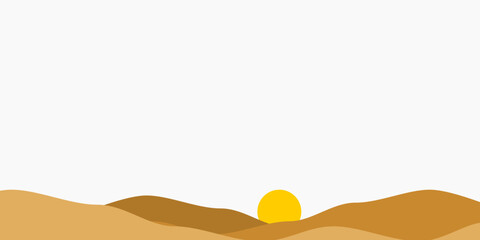 Sunny Desert Vector Background