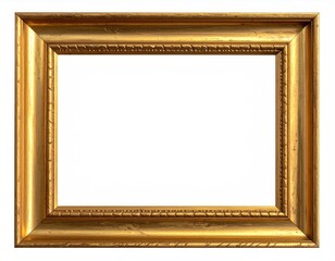 Ornate gilded frame with textured border, blank space