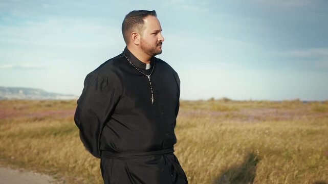 Servant Of Jesus In The Nature With The Bible 