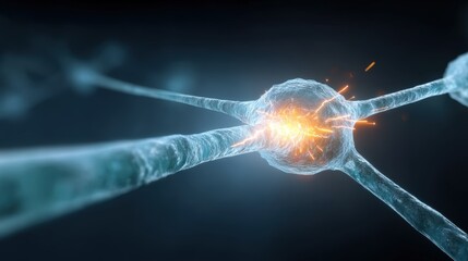 Neural activity sparks excitement laboratory scientific visualization digital environment close-up neurophysiology concept