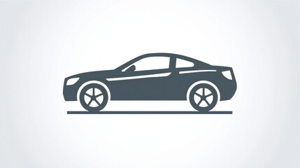 Fototapeta premium Silhouette of a Sleek Auto-Vehicle Icon Designed in Style for Modern Graphic Use