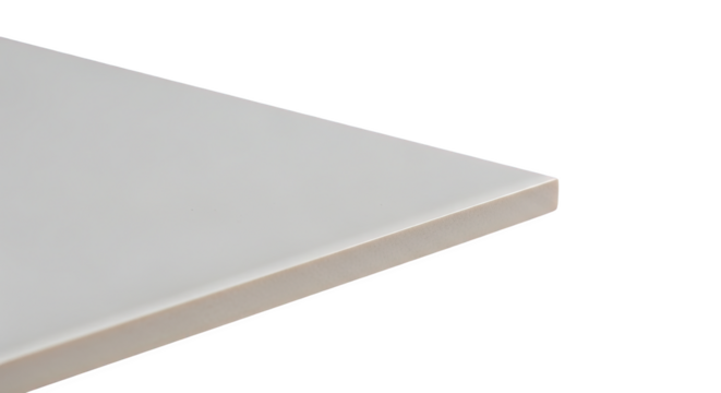 Corner of a smooth, opaque rectangular sheet with clean edge—used in construction, design, or manufacturing for surface coverage or structural support
