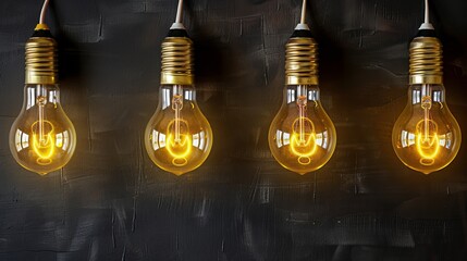 Antique Electric Illumination Globes Hanging from a Dark Ceiling, Creating a Moody Atmosphere