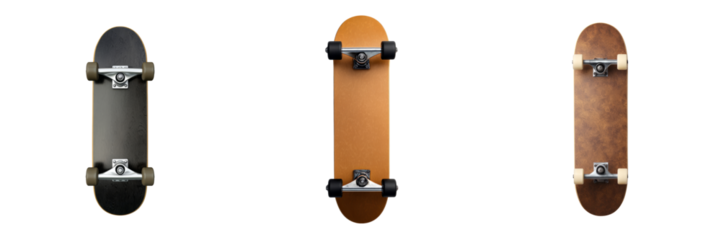 Skateboard tricks showcase urban setting transparent background action shots dynamic view