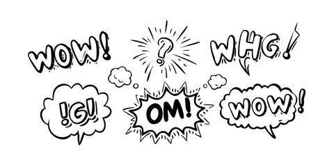 Comic Speech Bubbles with Tails talk bubble dialogue 1