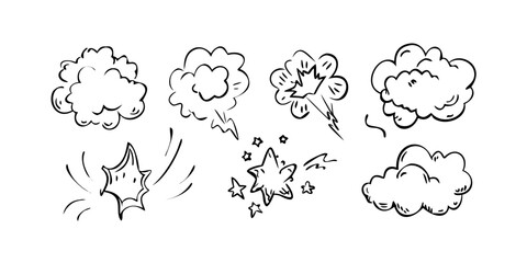 Comic Speech Bubble with Starburst doodle icon