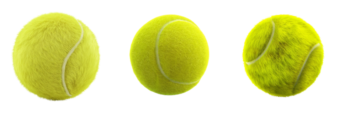 Tennis ball action shot transparent background sports environment dynamic viewpoint