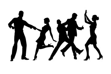 Couple dancing in a dynamic pose dance movement