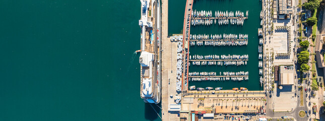 Aerial View Port Cartagena Spain