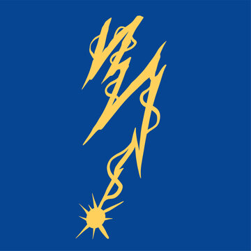 Electric Lightning Bolt Tunder voltage Energy  Icon Illustration