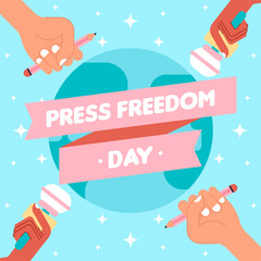 World press freedom day illustration