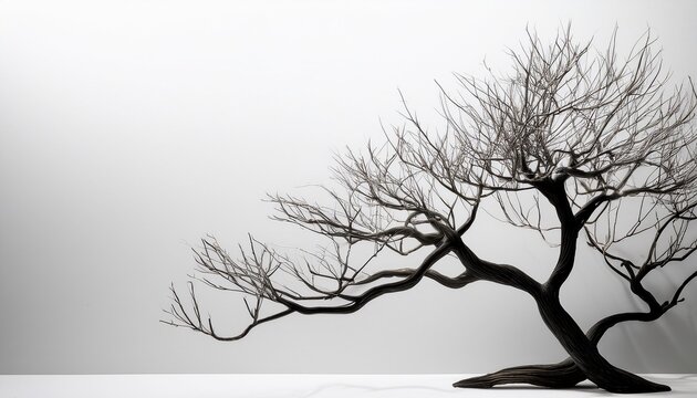 striking black branches create a modern minimalist aesthetic perfect for adding a touch of nature and tranquility to any design project or artistic creation - Powered by Adobe