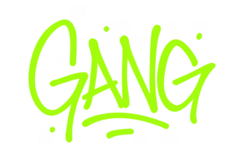 Gang word graffiti street art tag lettering