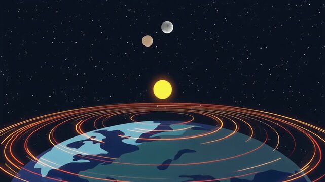 Sun and Moon Orbits: Geocentric Flat Earth Mechanics | Time-Lapse Motion