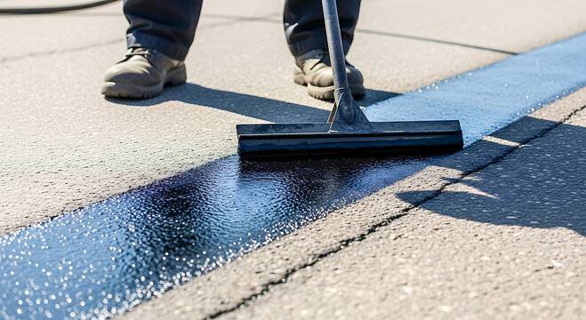 Asphalt Sealcoating Application