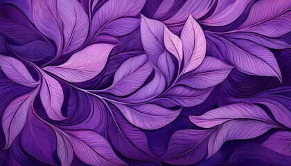 delicate purple leaf floral pattern flowing branches backdrop botanical