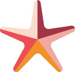 Fototapeta premium A colorful stylized representation of a starfish against a dark backdrop conveying ocean life