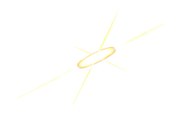 Abstract bright glowing oval light burst with sharp radiating yellow rays and shimmering white core effect design