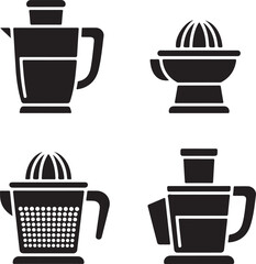 Kitchen Appliance Icons for Juicing and Blending blender