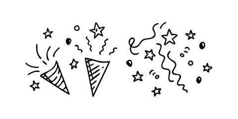 Festive confetti explosion graphic element celebration