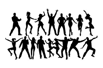 Energetic male dancers in dynamic poses dancing