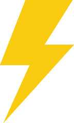 Dynamic yellow lightning bolt illustration against stark black background providing high contrast