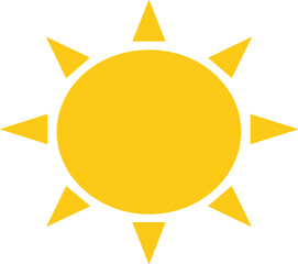 Radiant Sunlight: A Simplified Geometric Depiction of Solar Energy and Summertime Joy