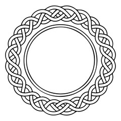 Intricate celtic knot circle design element for backgrounds and decorative applications