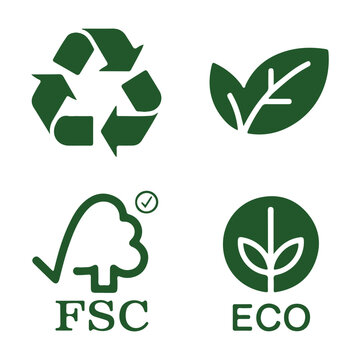 Recycling Eco friendly fsc representing icon vector
