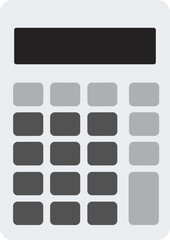 Stylized minimal calculator icon for finance calculating, a simple and modern depiction of math