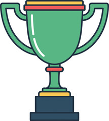 Stylized trophy icon representing victory, achievement, and recognition in a minimalist form