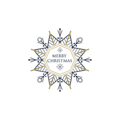Merry Christmas logo design 