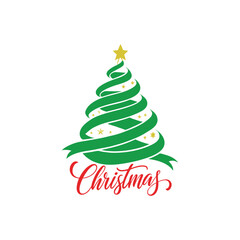 Merry Christmas logo design 