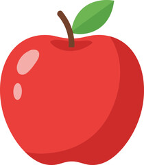 Vibrant apple illustration against a dark background promoting freshness and healthiness